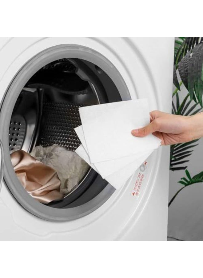 50مناديل امتصاص الألوان للغسيل، ٥٠ مناديل امتصاص ألوان الأقمشة للاستخدام مرة واحدة، تمنع بهتان الألوان واختلاطها - سهلة الاستخدام، آمنة لجميع الأقمشة. - Image 3